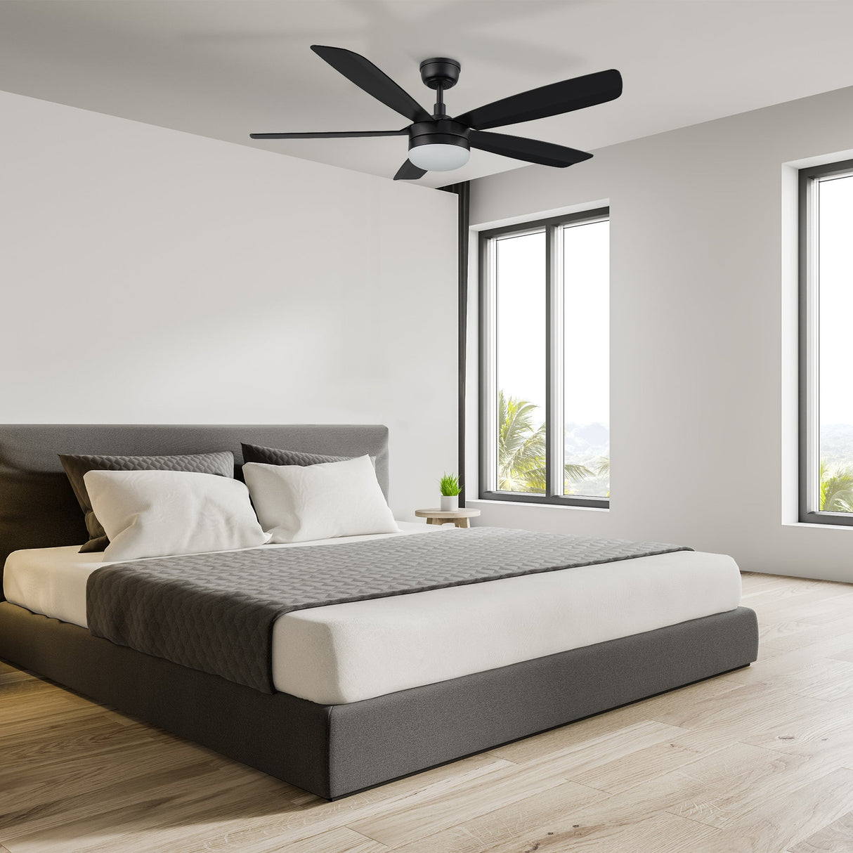 VARA 52 In 5 Blade Smart Ceiling Fan With Integrated LED Lights With Remote