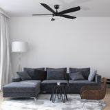VARA 52 In 5 Blade Smart Ceiling Fan With Integrated LED Lights With Remote