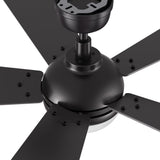 ZEPHYR 52 In 5 Blade Smart Ceiling Fan With Integrated LED Lights With Remote Control