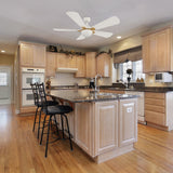ZEPHYR 52 In 5 Blade Smart Ceiling Fan With Integrated LED Lights With Remote Control