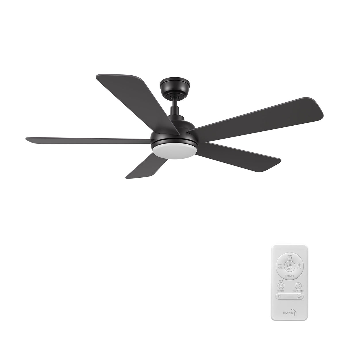 TRYTON 52 In 5 Blade Smart Ceiling Fan With Integrated LED Lights With Google Home