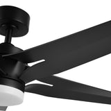 ONYX 52 In 5 Blade Smart Ceiling Fan With Integrated LED Lights With Remote