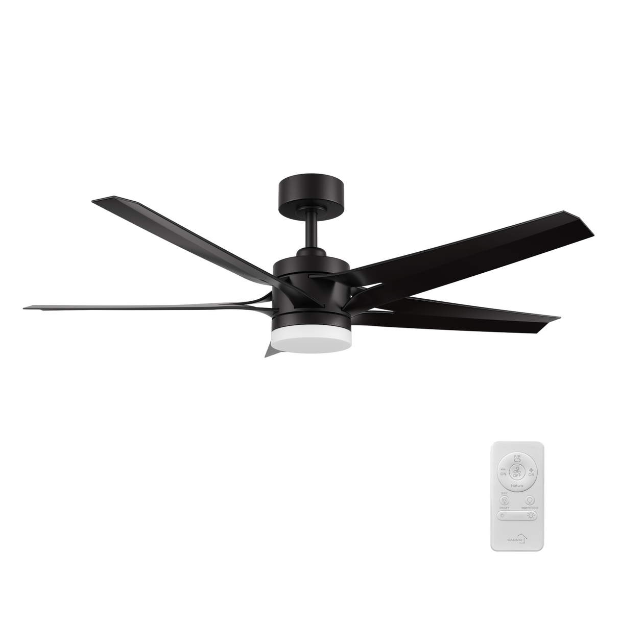 ONYX 52 In 5 Blade Smart Ceiling Fan With Integrated LED Lights With Remote