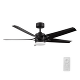 ONYX 52 In 5 Blade Smart Ceiling Fan With Integrated LED Lights With Remote