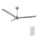 OBERON 56 In 3 Blade Smart Ceiling Fan Without  LED  Lights With Remote