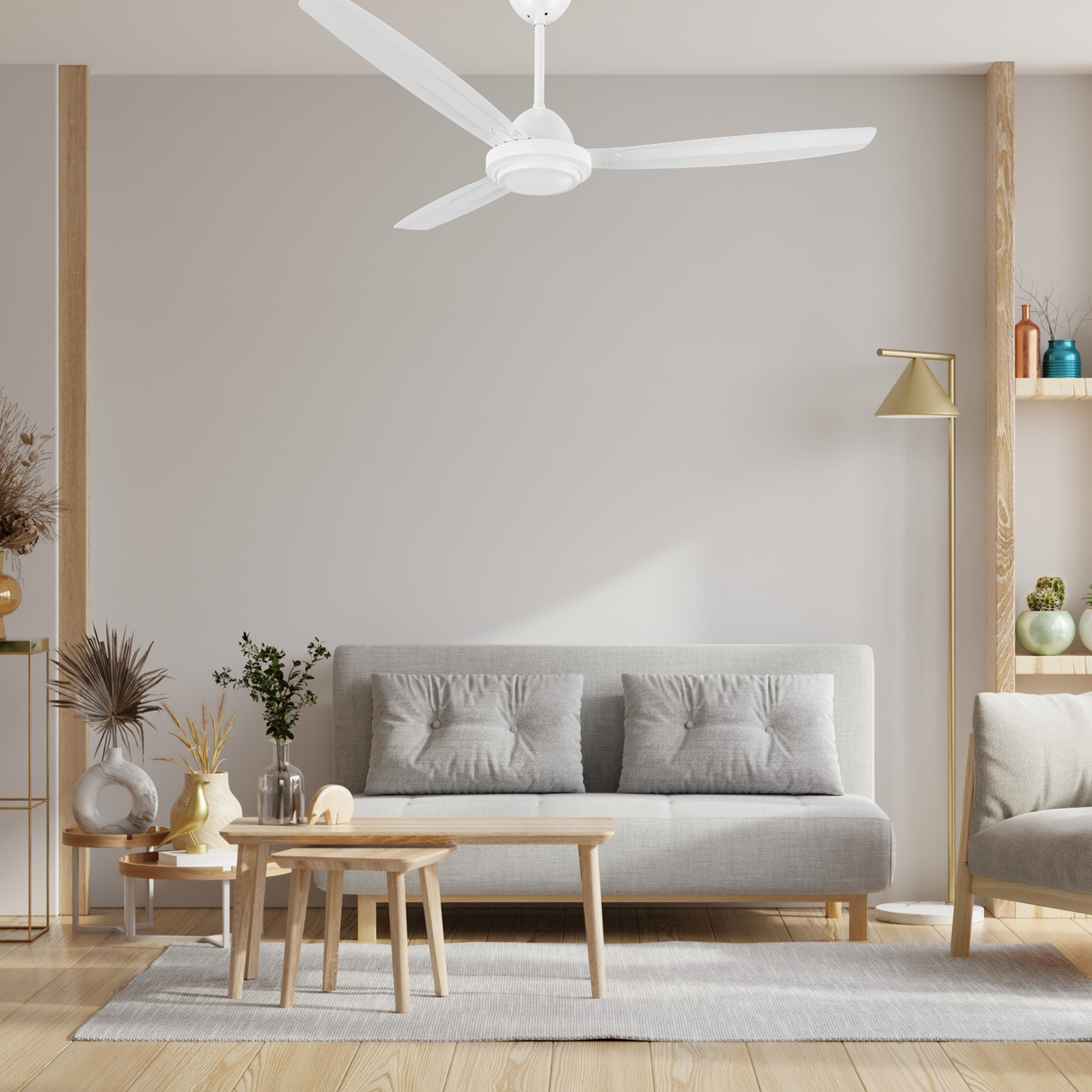OBERON 56 In 3 Blade Smart Ceiling Fan Without  LED  Lights With Remote
