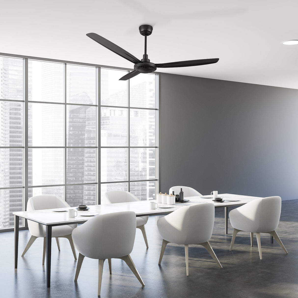 Oberon 56 Inch 3 Blade No Light Ceiling Fan With Remote