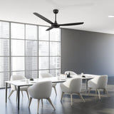 Oberon 56 Inch 3 Blade No Light Ceiling Fan With Remote