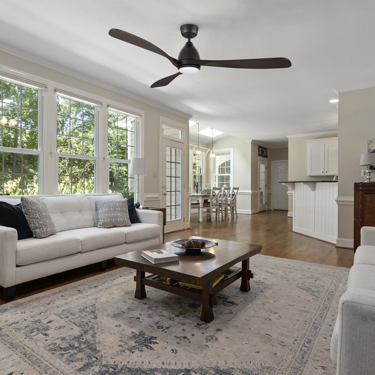VIENNA 60 In 3 Blade Smart Ceiling Fan With Integrated LED Lights With Remote Control