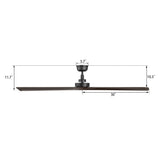 ATHENA 60 In 3 Blade Smart Ceiling Fan Without  LED  Lights With Remote Control
