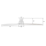 STANLEY 60 In 3 Blade Smart Ceiling Fan Without  LED  Lights With Remote