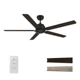 DUNKIRK 60 In 5 Blade Smart Ceiling Fan Without  LED  Lights With Remote Control