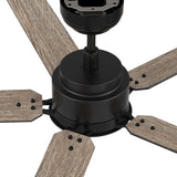 DUNKIRK 60 In 5 Blade Smart Ceiling Fan Without  LED  Lights With Remote Control