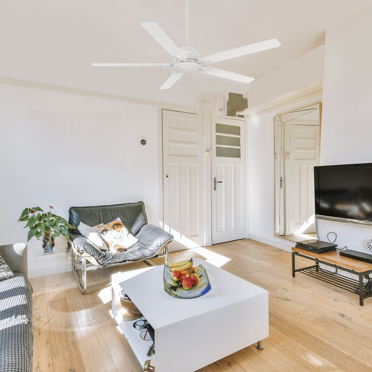 DUNKIRK 60 In 5 Blade Smart Ceiling Fan Without  LED  Lights With Remote Control