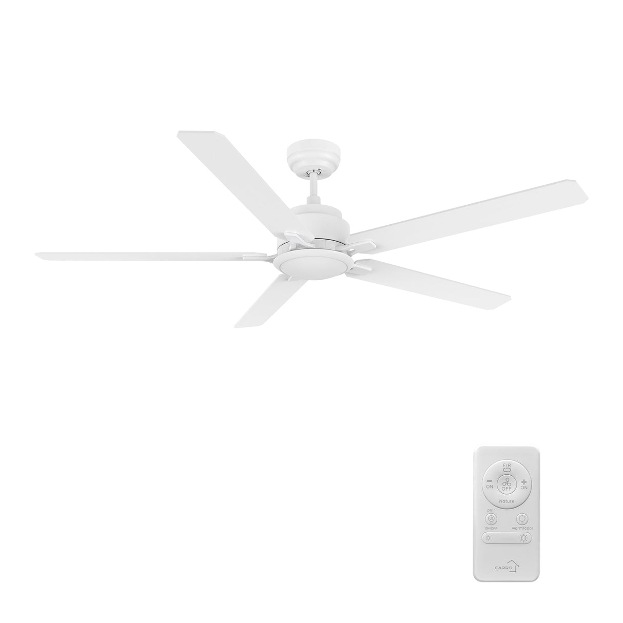 DUNKIRK 60 In 5 Blade Smart Ceiling Fan Without  LED  Lights With Remote Control