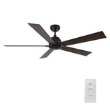 LURGAN 60 In 5 Blade Smart Ceiling Fan Without  LED  Lights With Remote