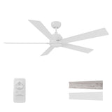 LURGAN 60 In 5 Blade Smart Ceiling Fan Without  LED  Lights With Remote