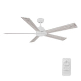 LURGAN 60 In 5 Blade Smart Ceiling Fan Without  LED  Lights With Remote