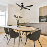 KNOX 60 In 5 Blade Smart Ceiling Fan With Integrated LED Lights With Remote