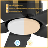 KNOX 60 In 5 Blade Smart Ceiling Fan With Integrated LED Lights With Remote