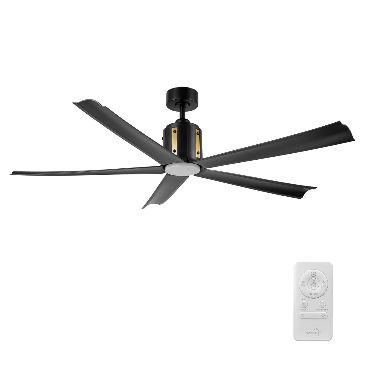 KNOX 60 In 5 Blade Smart Ceiling Fan With Integrated LED Lights With Remote