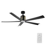 KNOX 60 In 5 Blade Smart Ceiling Fan With Integrated LED Lights With Remote
