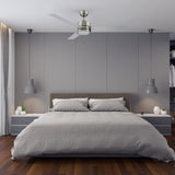 SANTANA 52 In 3 Blade Smart Ceiling Fan With Integrated LED Lights With Wall Control