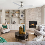 SANTANA 52 In 3 Blade Smart Ceiling Fan With Integrated LED Lights With Wall Control
