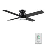 SANTANA 52 inch 4-Blade Flush Mount Ceiling Fan with LED Light & Wall Control