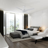 SANTANA 52 In 4 Blade Smart Ceiling Fan With Integrated LED Lights With Wall Control