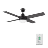 KIMBALL 52 In 4 Blade Smart Ceiling Fan With Integrated LED Lights With Wall Control