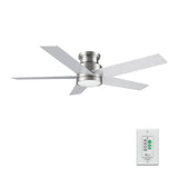 SANTANA 52 inch 5-Blade Flush Mount Ceiling Fan with LED Light & Wall Control