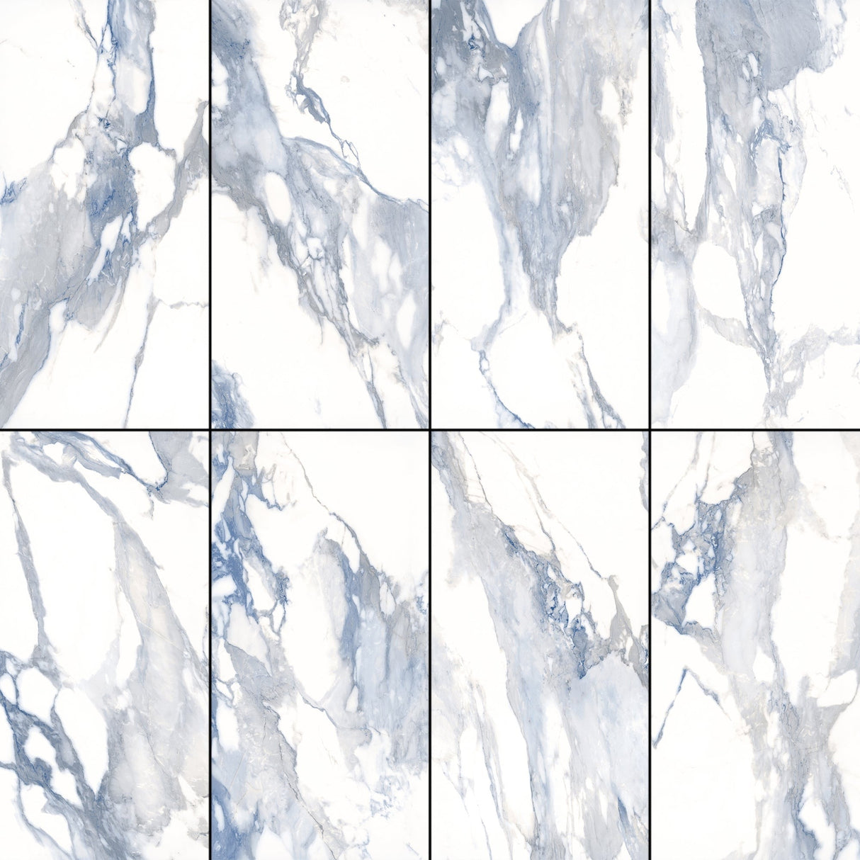 CRASH BLUE 24 in. x 48 in. x 8.5 mm Polished Marble Look Tile - Porcelain Floor and Wall Tile (15.50 Sqft/Box)