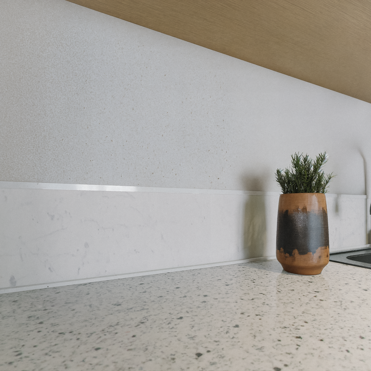 1/2 x 12 in Eterna Bianco Polished Marble Deco-Bar