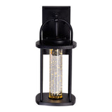 Greenwood LED Black Outdoor Wall Lantern 14 Inch