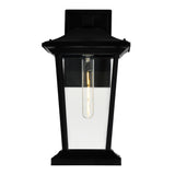 Leawood 1 Light 8in Black Outdoor Wall Light