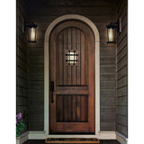 Leawood 1 Light 8in Black Outdoor Wall Light