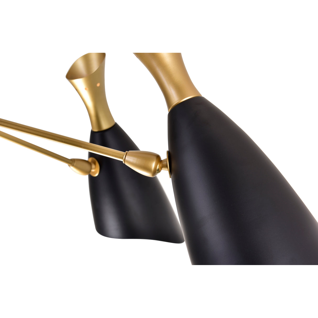 Rolin 12 Light Down Chandelier With Matte Black & Satin Gold Finish