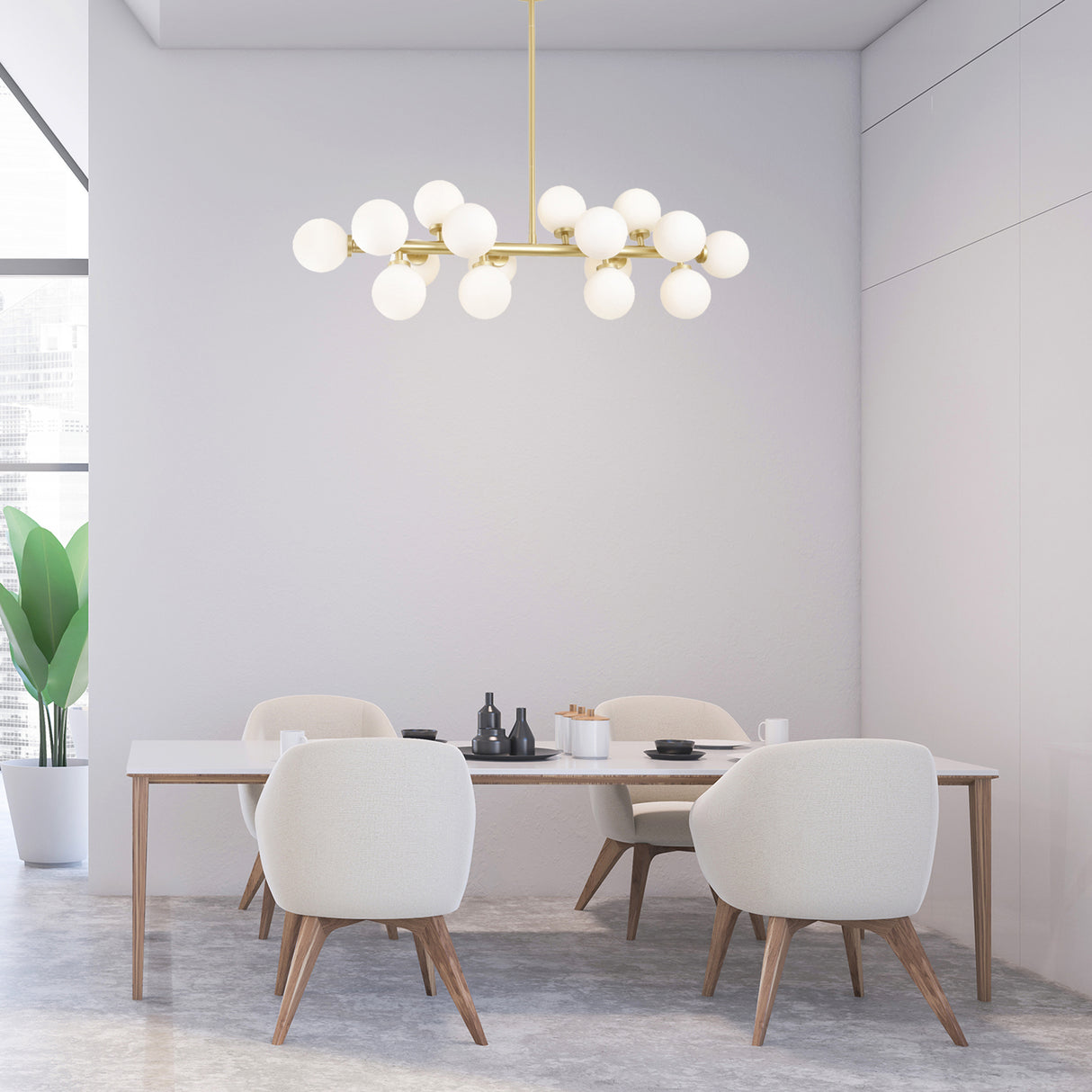 Arya 16 Light Satin Gold Chandelier