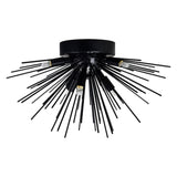 Savannah 6 Light 20in Black Flush Mount