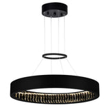 Rosalina Integrated LED 26in Matte Black Chandelier