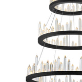 Juliette Integrated LED 32in Black Chandelier