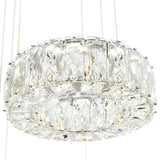 Madeline Integrated LED 6 Ring Chrome Chandelier
