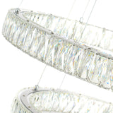 Madeline Integrated LED 2 Ring 32in Chrome Chandelier