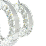 Celina Integrated LED 26in 5 Ring Chrome Chandelier
