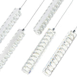 Celina Integrated LED 32in 9 Pendant Chrome Chandelier