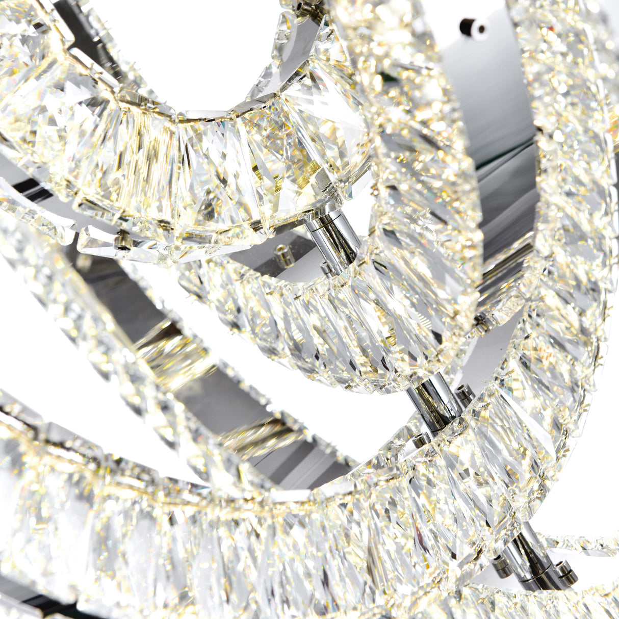Celina Integrated LED 37in Round Chrome Chandelier