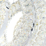 Celina Integrated LED 43in 5 Ring Chrome Chandelier