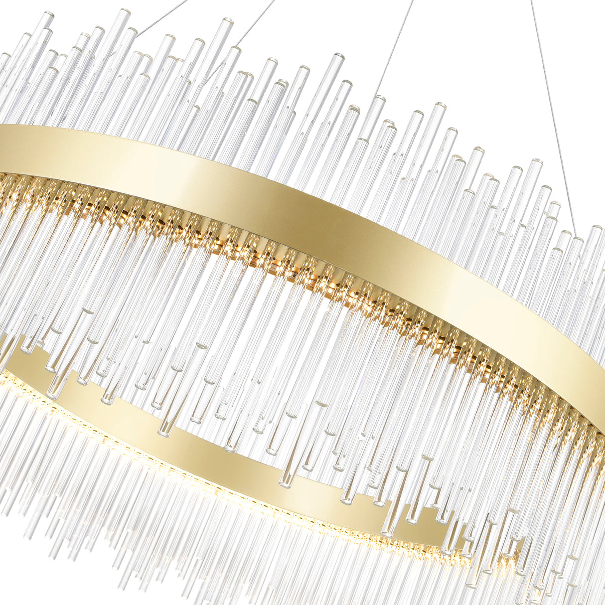 Genevieve Integrated LED 32in Medallion Gold Chandelier