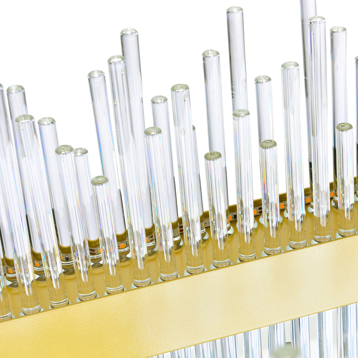 Genevieve Integrated LED 39in Medallion Gold Chandelier